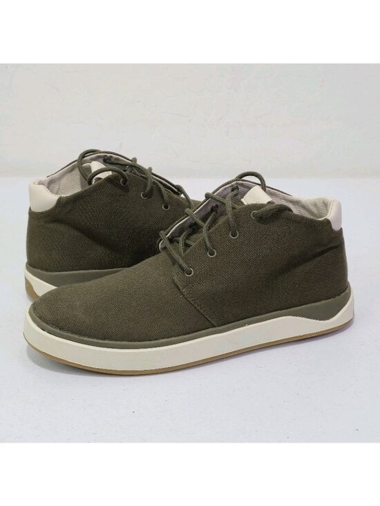 OluKai Papaku Canvas Chukka Boots Size Men\'s 8 / Women\'s 9.5 Olive Green NWOB main image 12